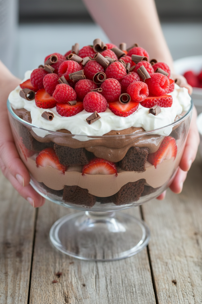 Brownies and Cream Fruit Trifle Recipe
