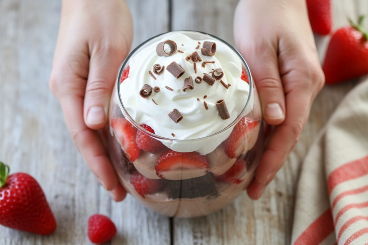 Brownies and Cream Fruit Trifle Recipe