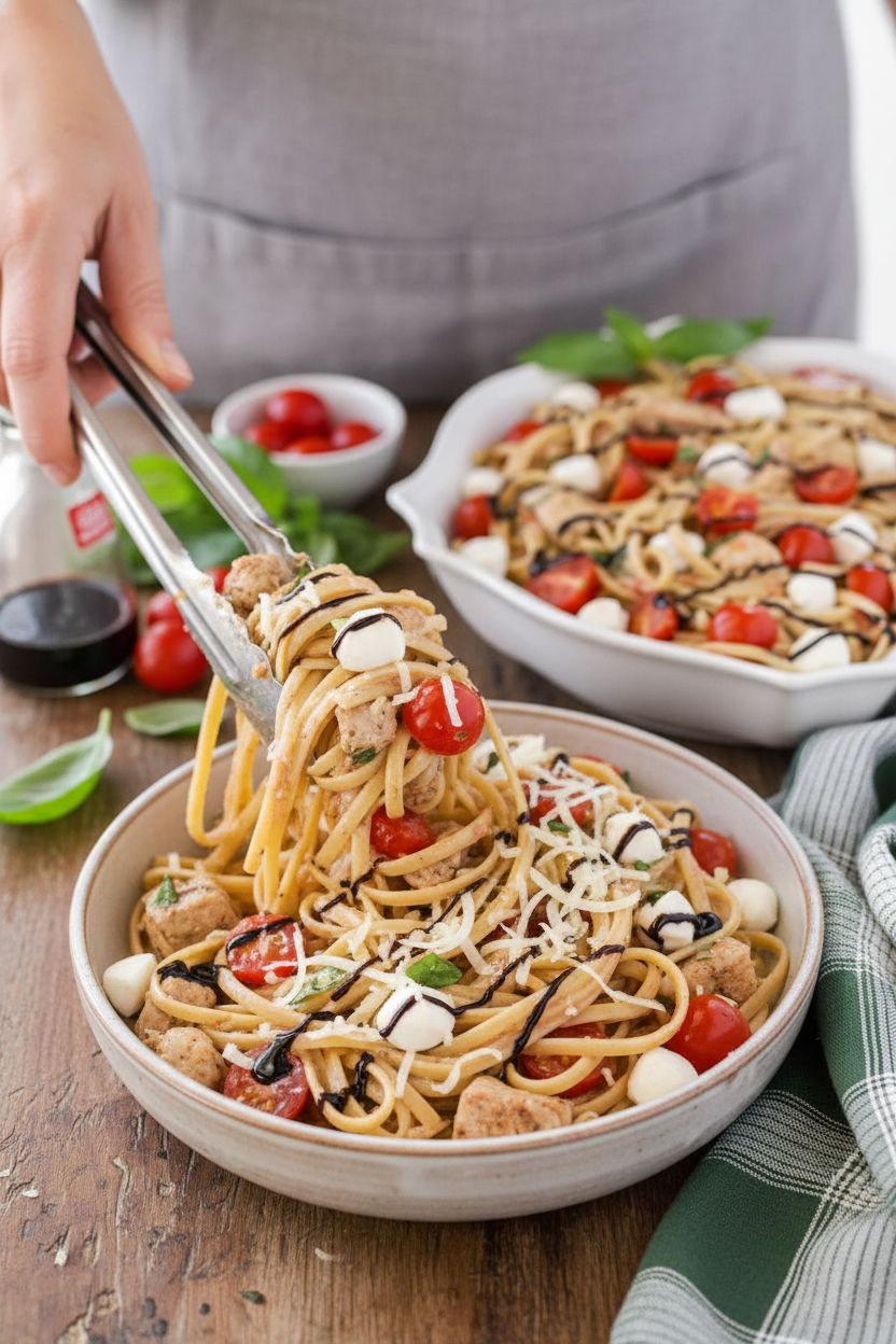 Bruschetta Chicken Pasta Recipe