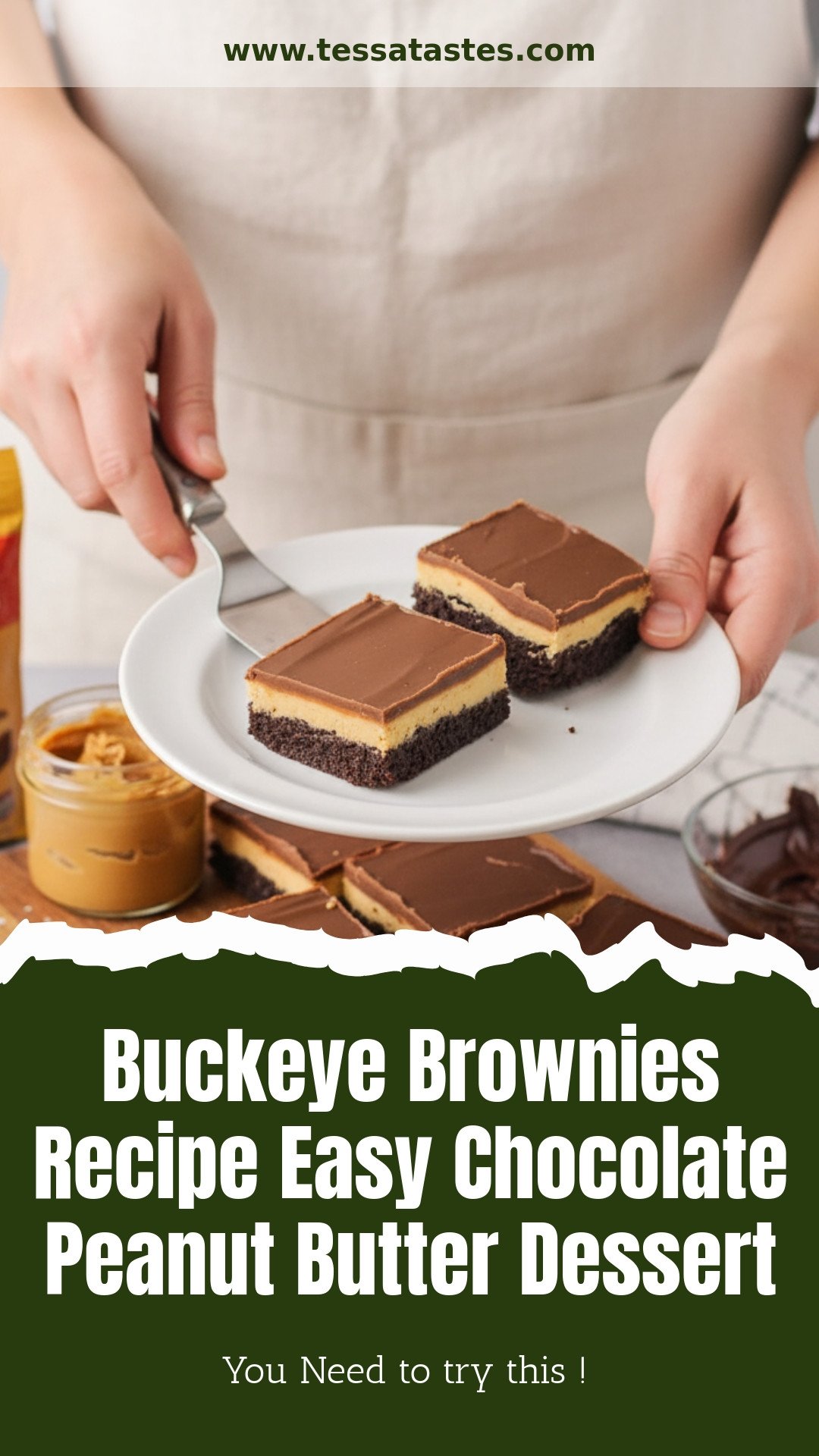 Buckeye Brownies Recipe Easy Chocolate Peanut Butter Dessert