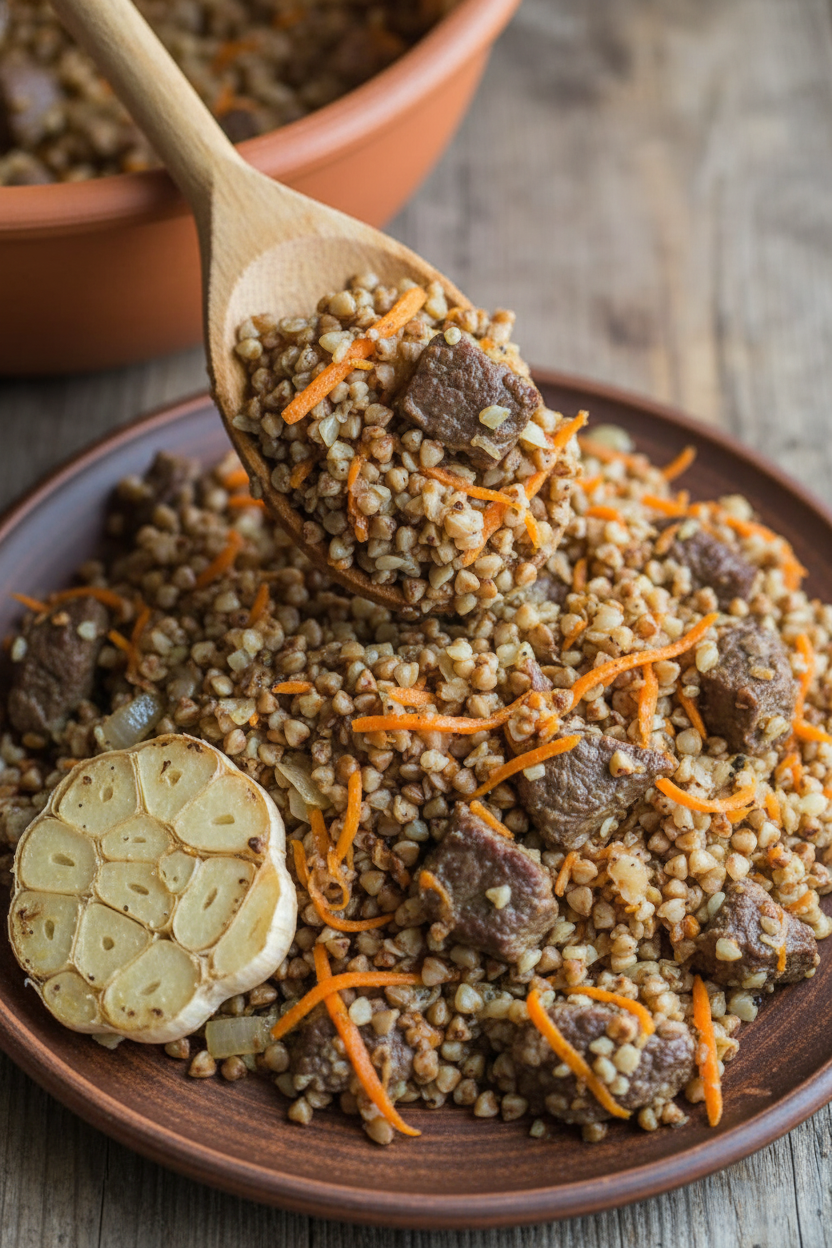 Buckwheat and Beef Pilaf Recipe