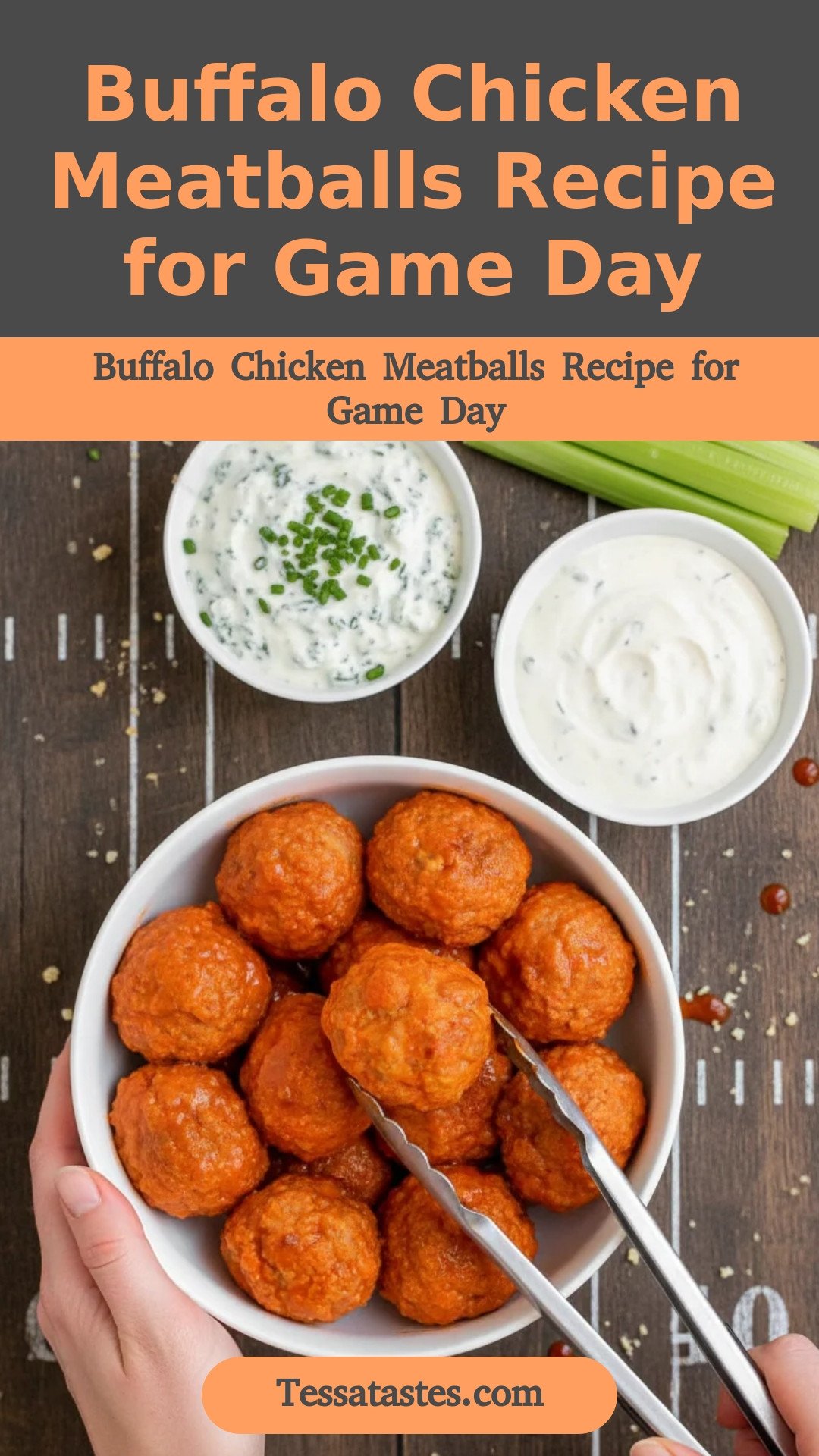 Buffalo Chicken Meatballs Recipe for Game Day