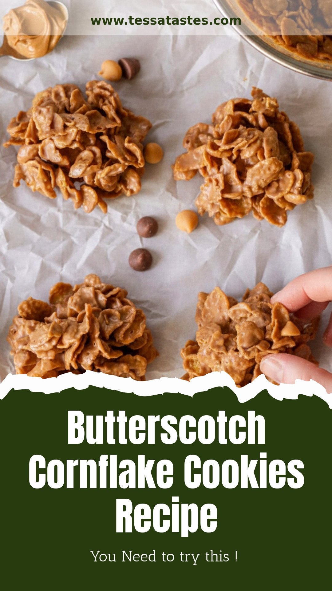 Butterscotch Cornflake Cookies Recipe