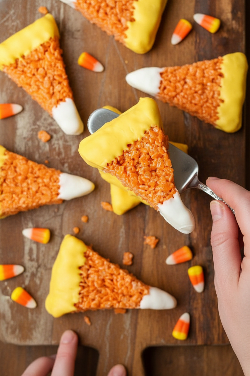 Candy Corn Rice Krispie Treats Recipe