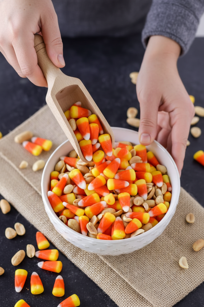 Candy Corn and Peanuts Snack Mix