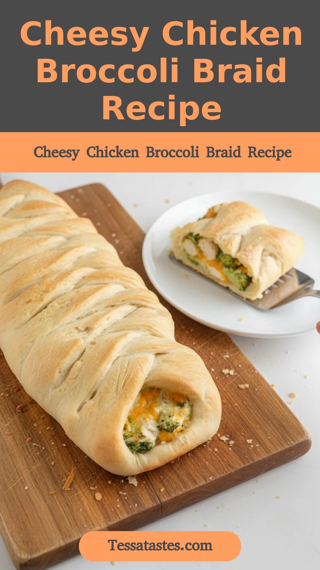 Cheesy Chicken Broccoli Braid Recipe
