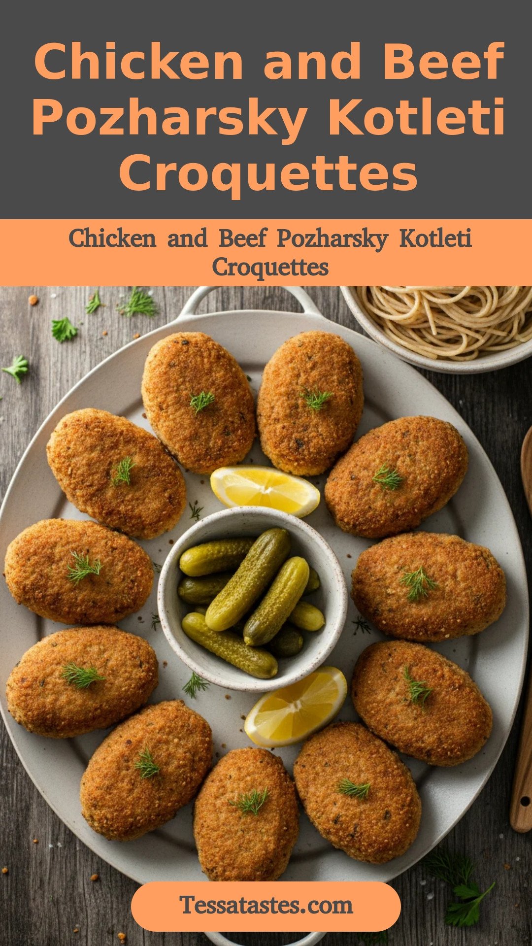 Chicken and Beef Pozharsky Kotleti Croquettes