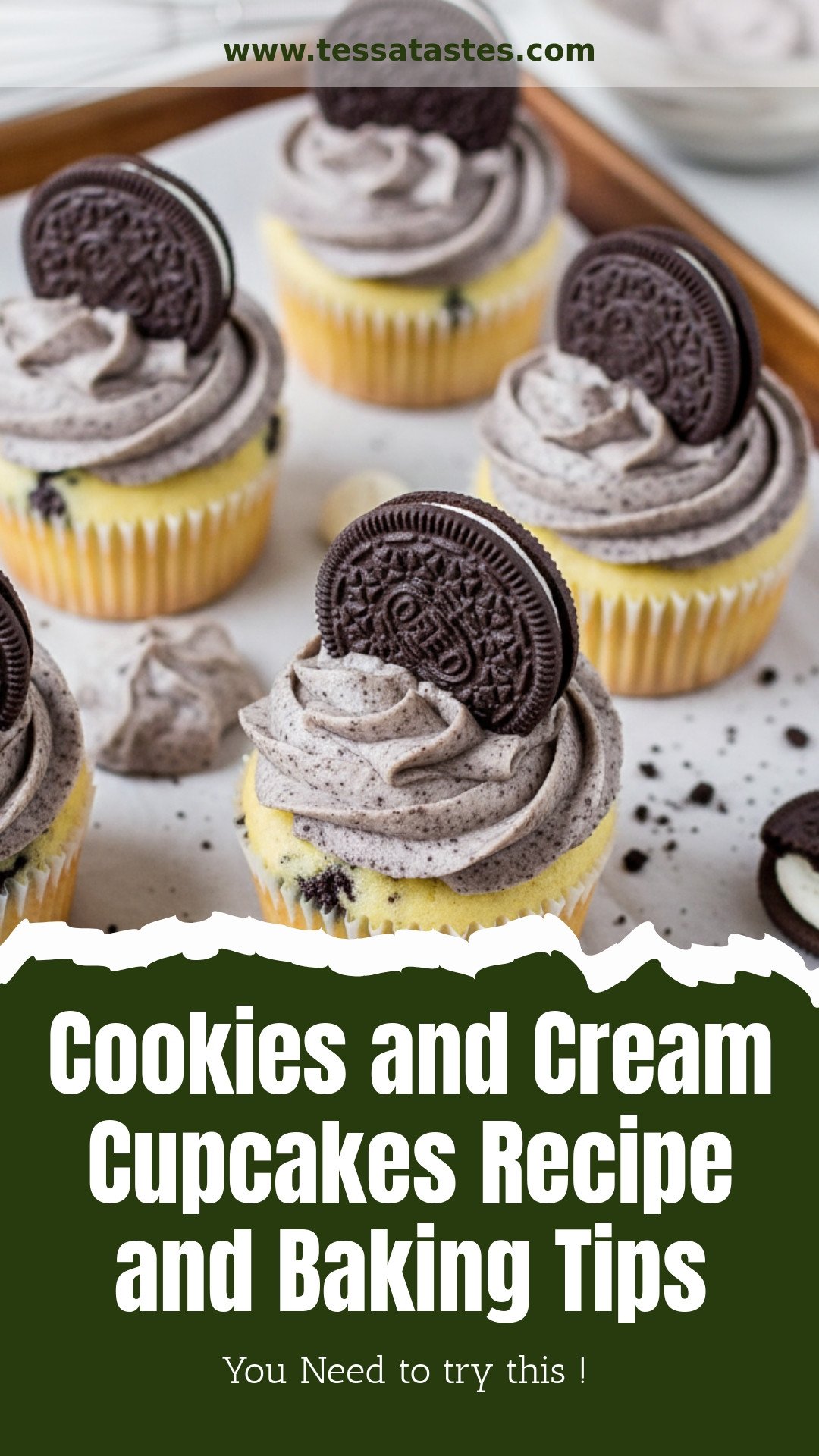 Cookies and Cream Cupcakes Recipe and Baking Tips