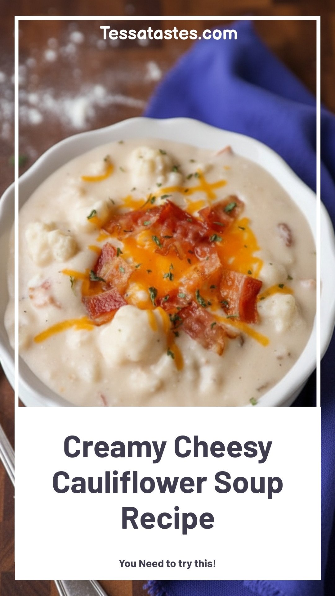 Creamy Cheesy Cauliflower Soup Recipe