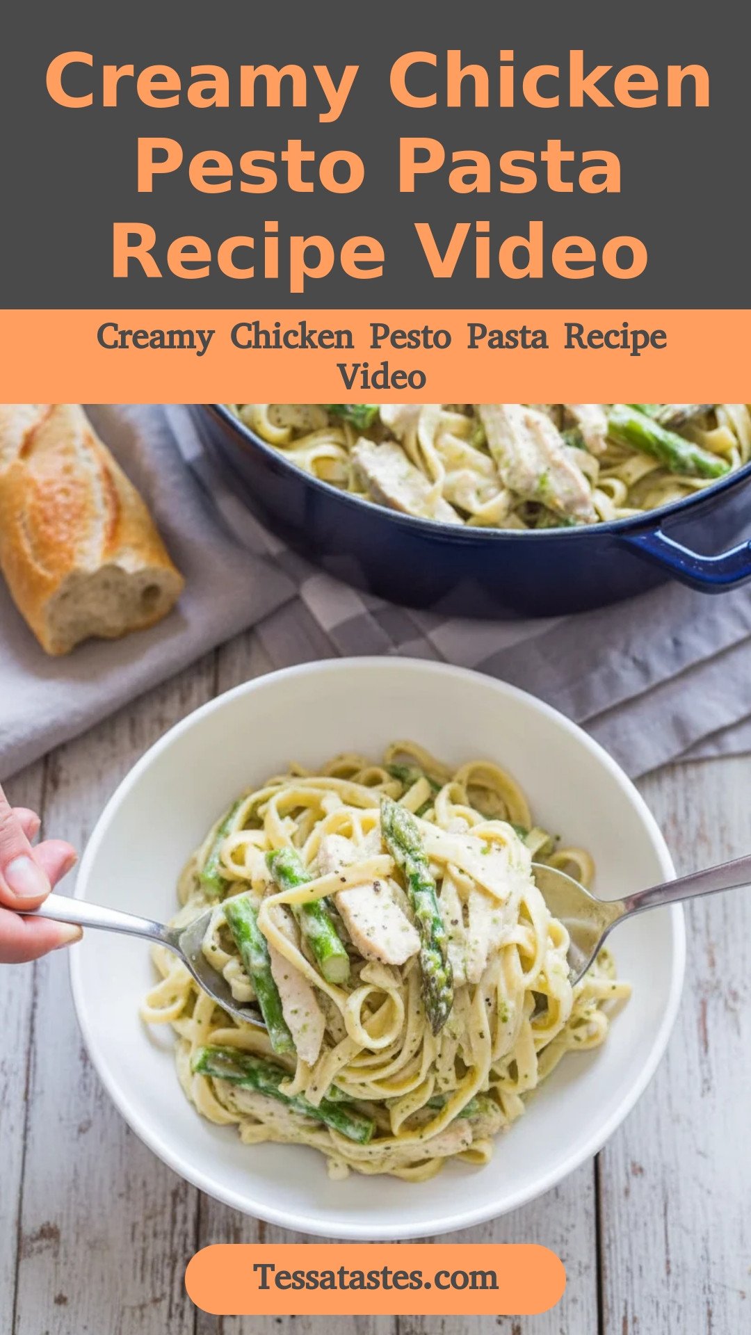 Creamy Chicken Pesto Pasta Recipe Video