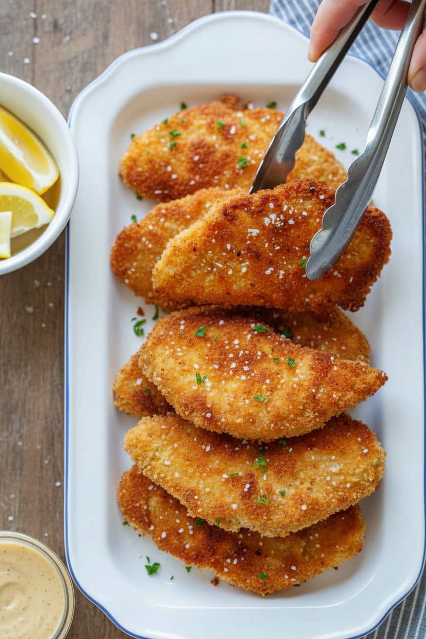 Crispy Chicken Schnitzel Recipe Video Tutorial