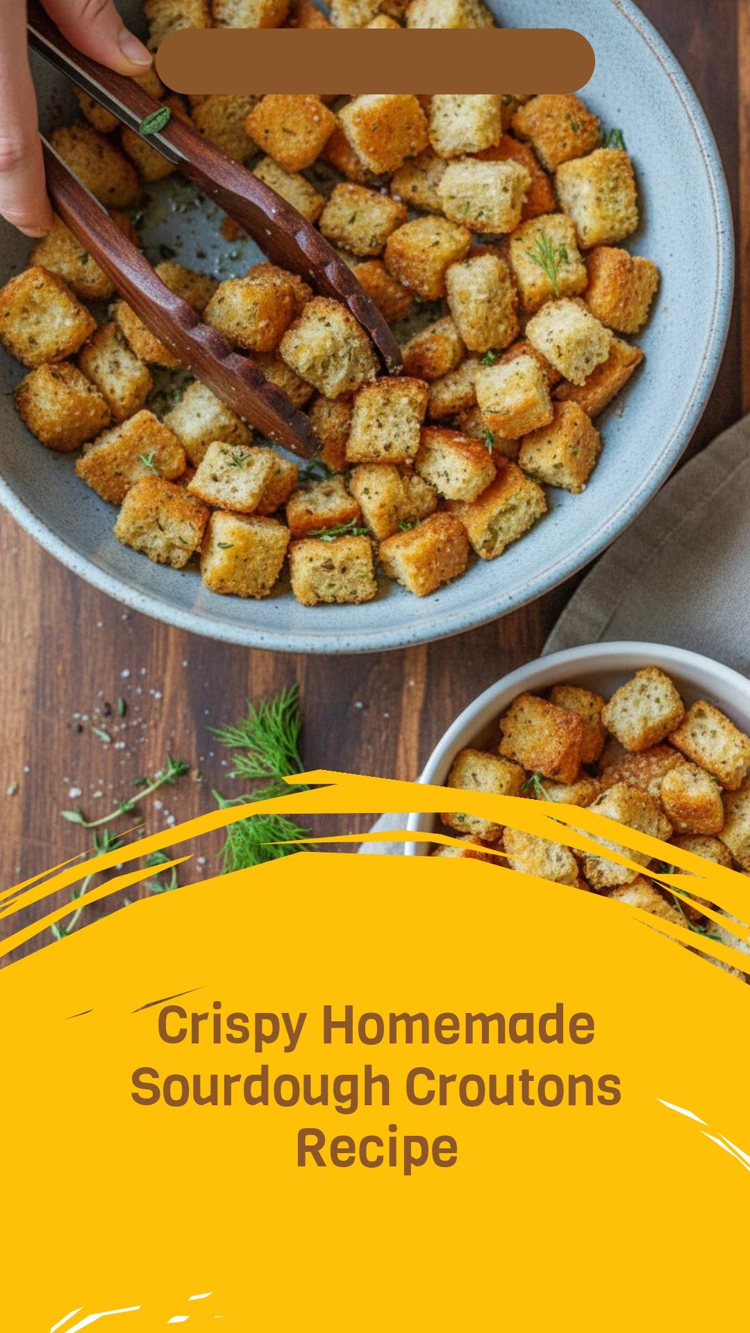 Crispy Homemade Sourdough Croutons Recipe