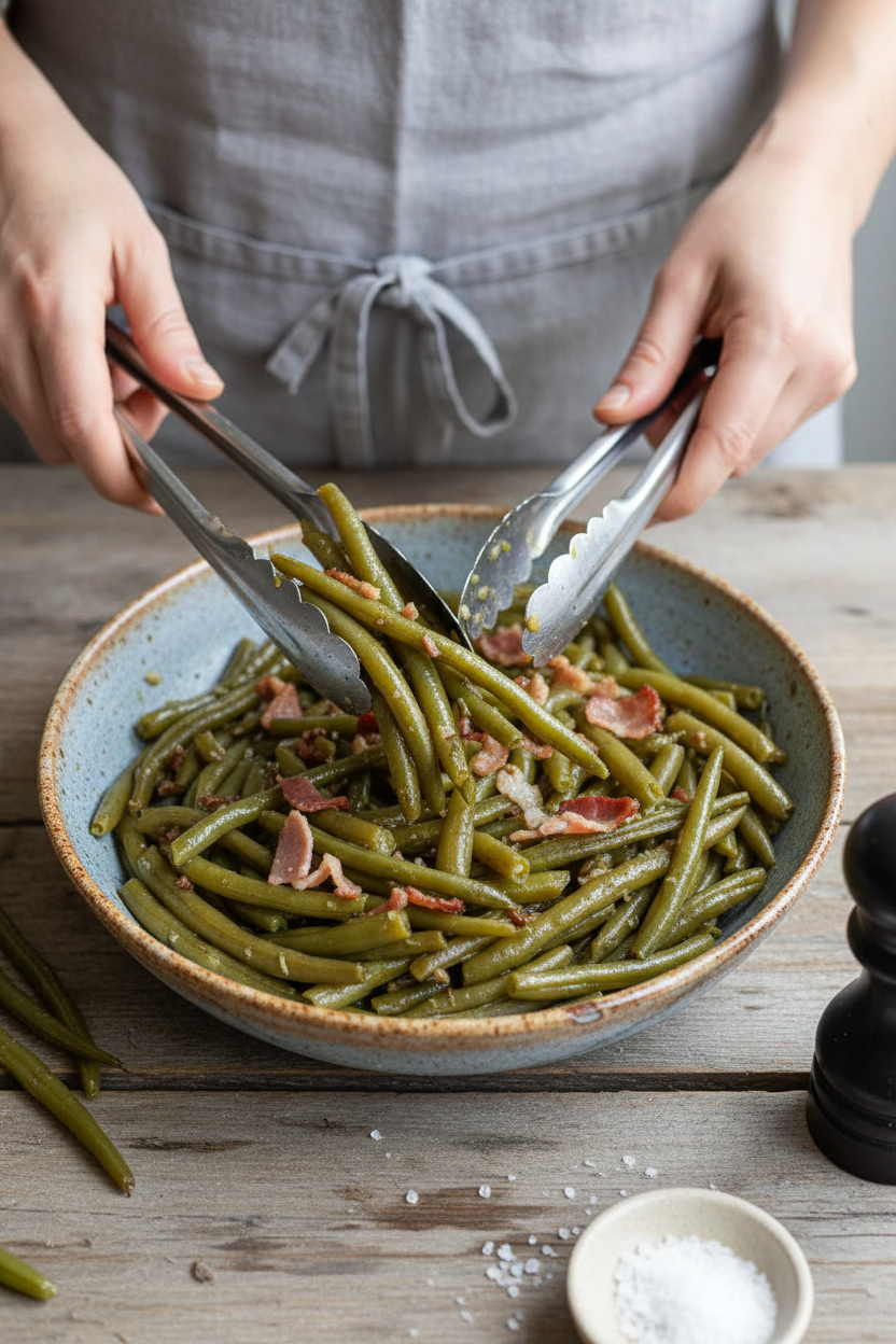 Crockpot Green Beans with Bacon Recipe