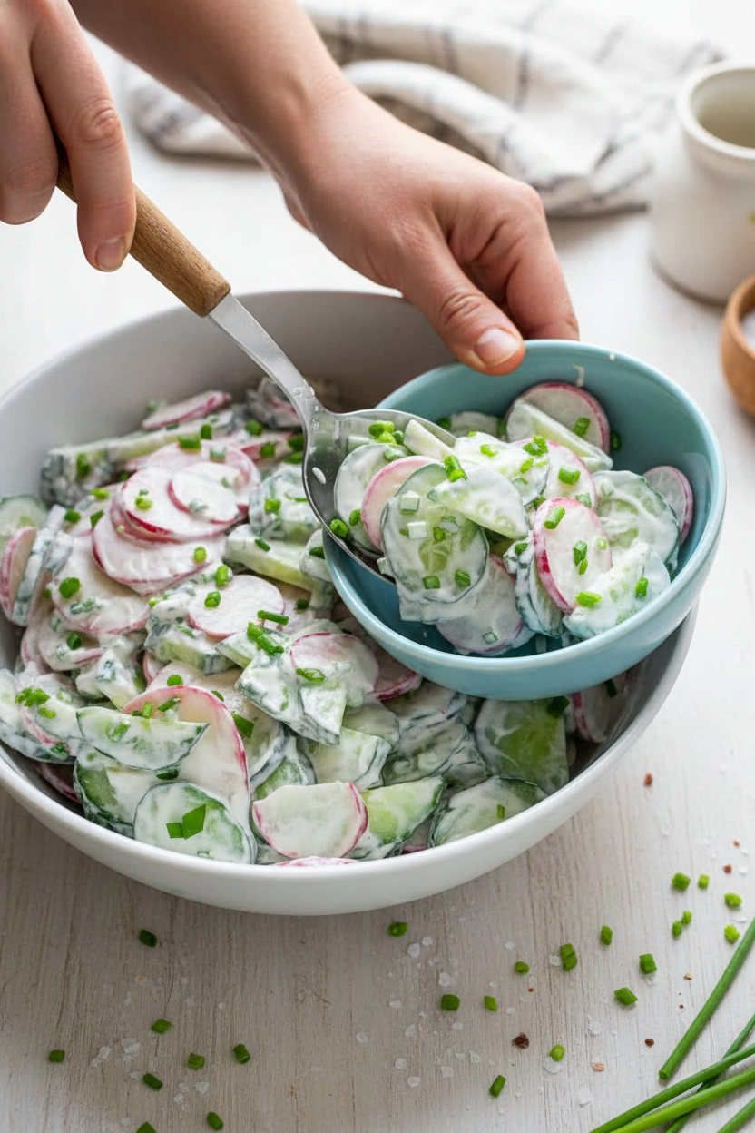 Cucumber Radish Salad Recipe Video Tutorial