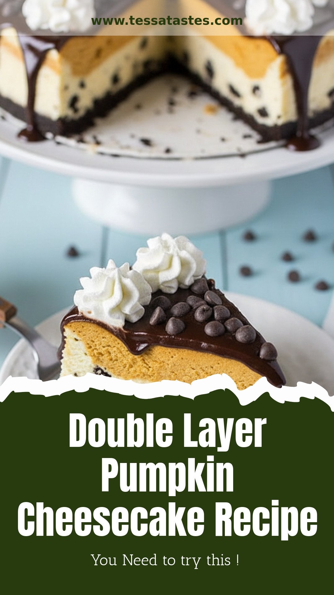 Double Layer Pumpkin Cheesecake Recipe