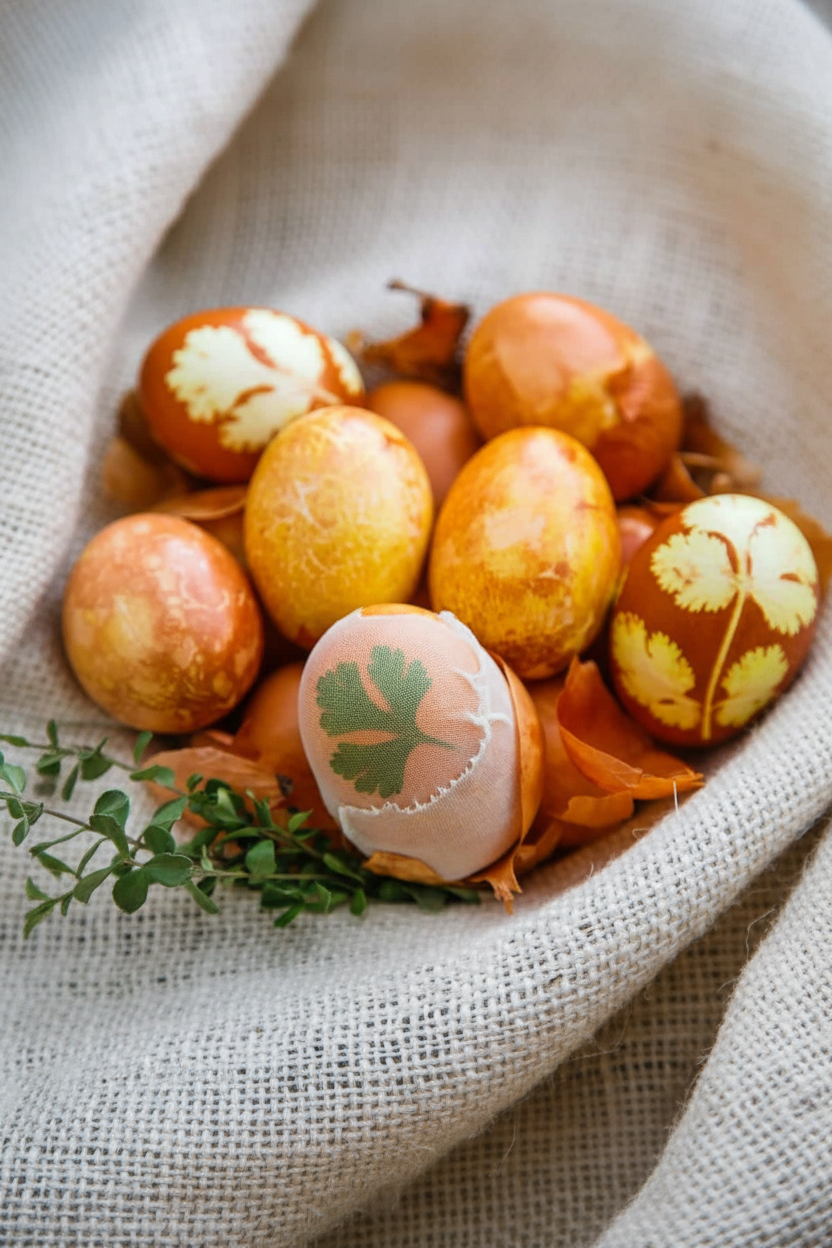 Dye Easter Eggs Naturally With Onion Skins