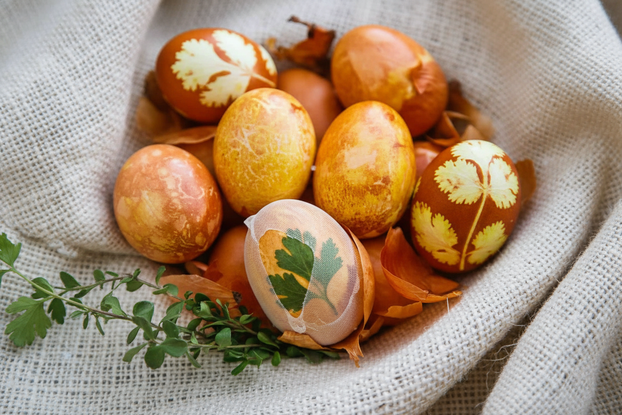 Dye Easter Eggs Naturally With Onion Skins
