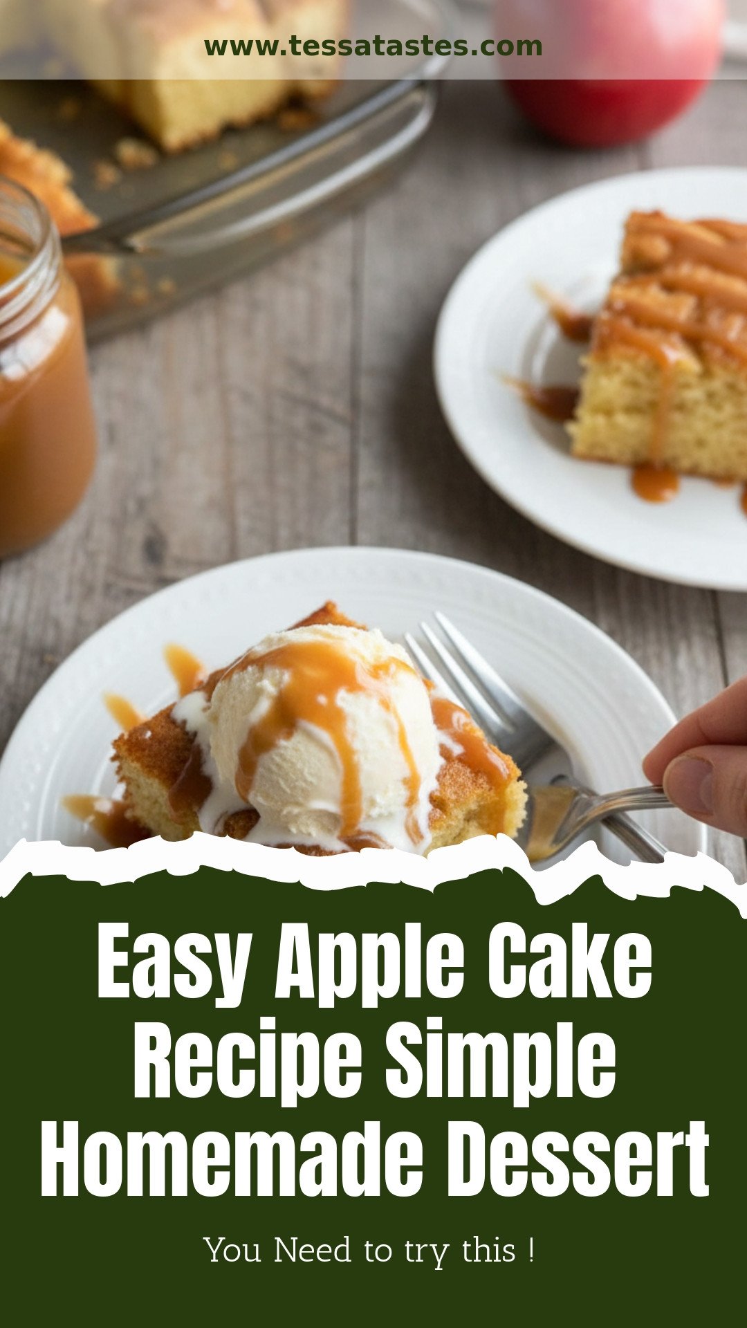 Easy Apple Cake Recipe Simple Homemade Dessert
