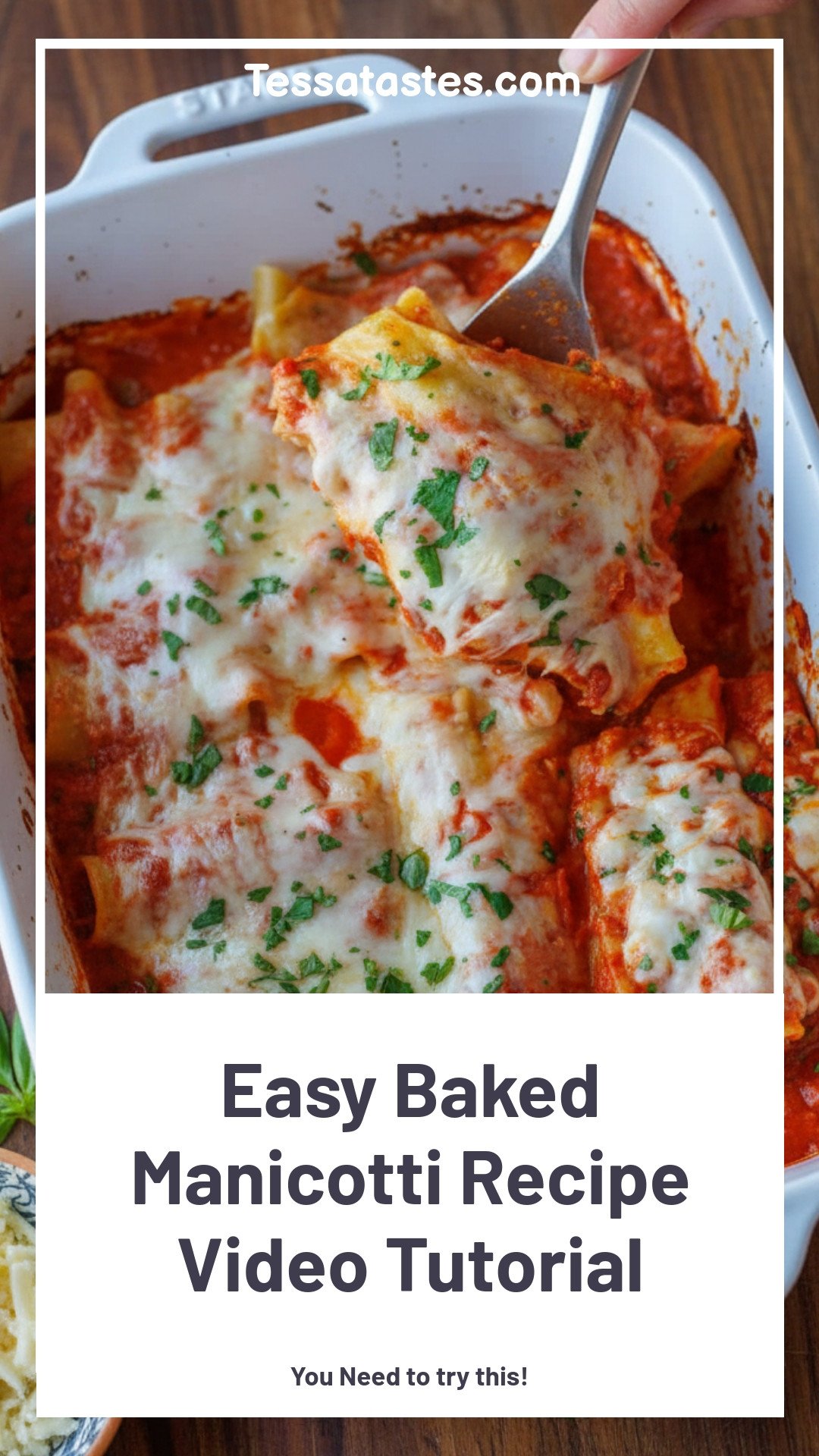 Easy Baked Manicotti Recipe Video Tutorial