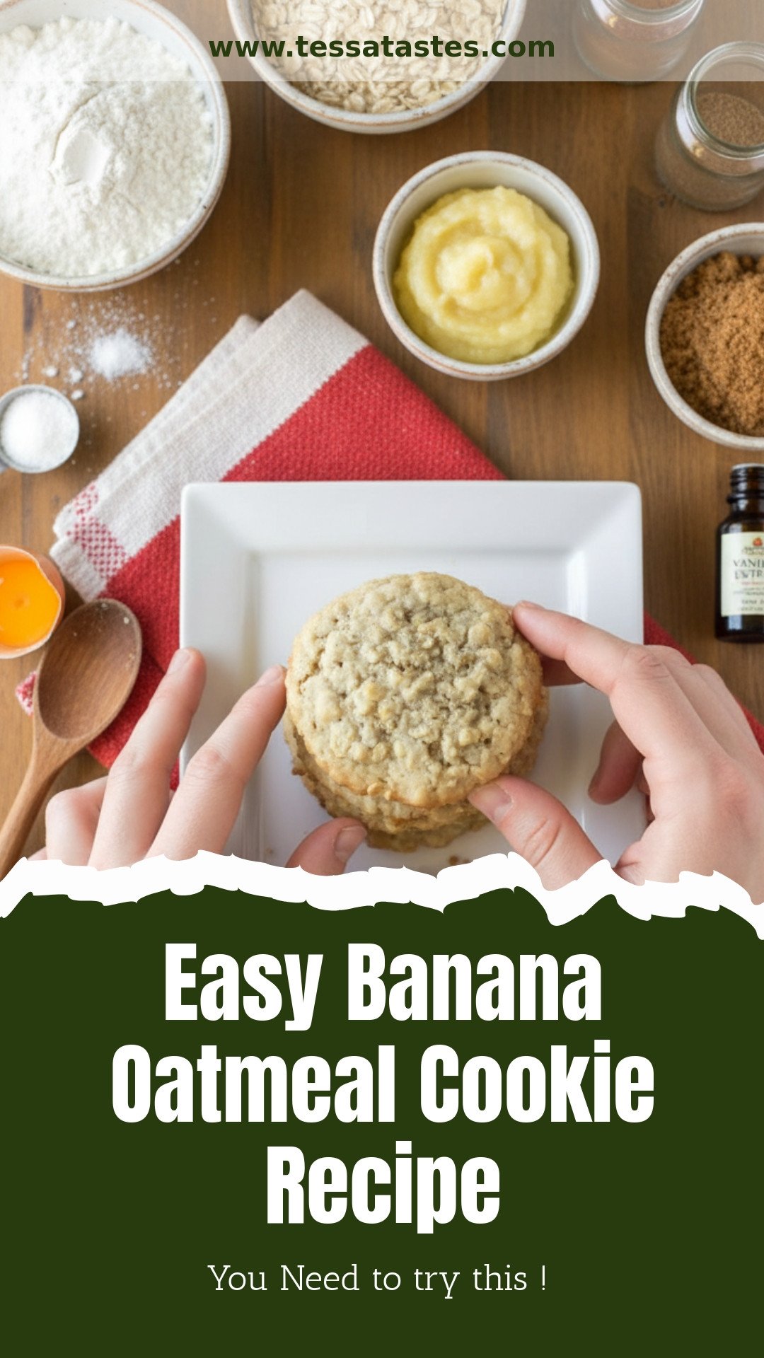 Easy Banana Oatmeal Cookie Recipe