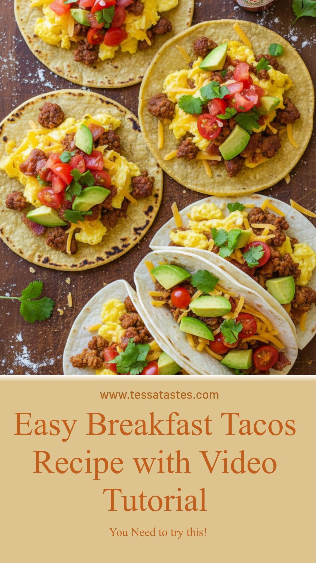 Easy Breakfast Tacos Recipe with Video Tutorial