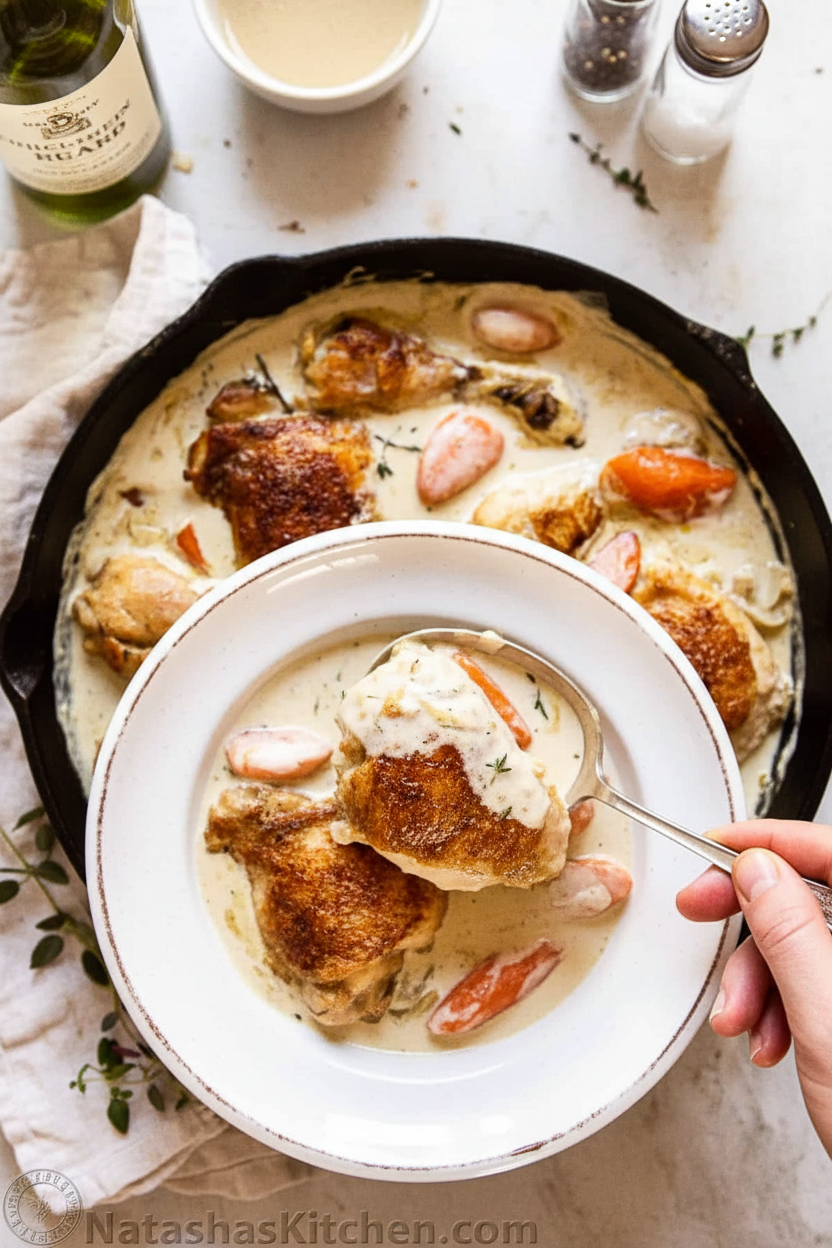 Easy Chicken Fricassee Recipe for Dinner