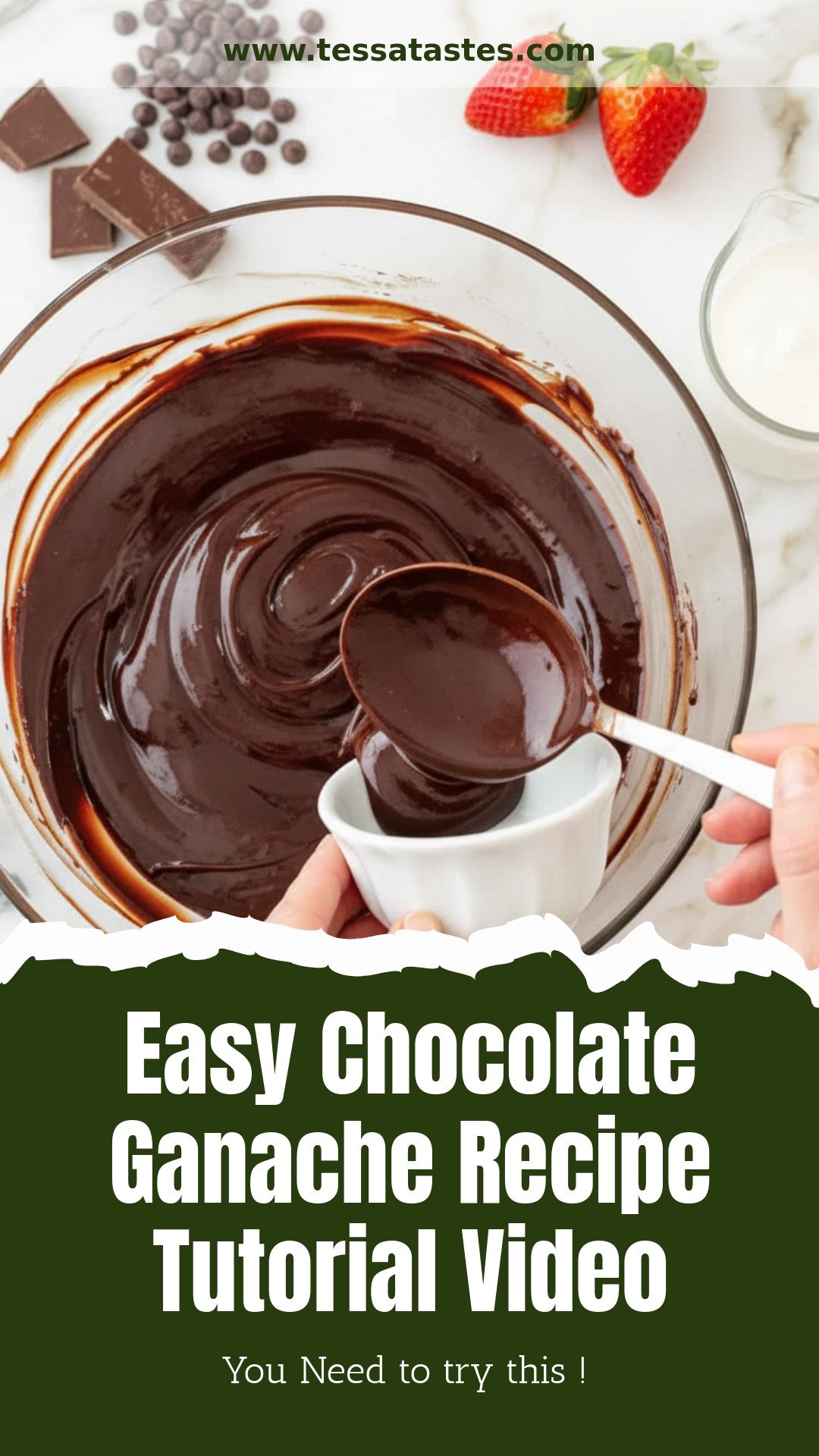 Easy Chocolate Ganache Recipe Tutorial Video