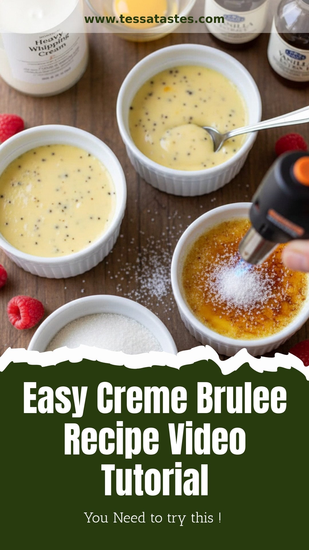Easy Creme Brulee Recipe Video Tutorial