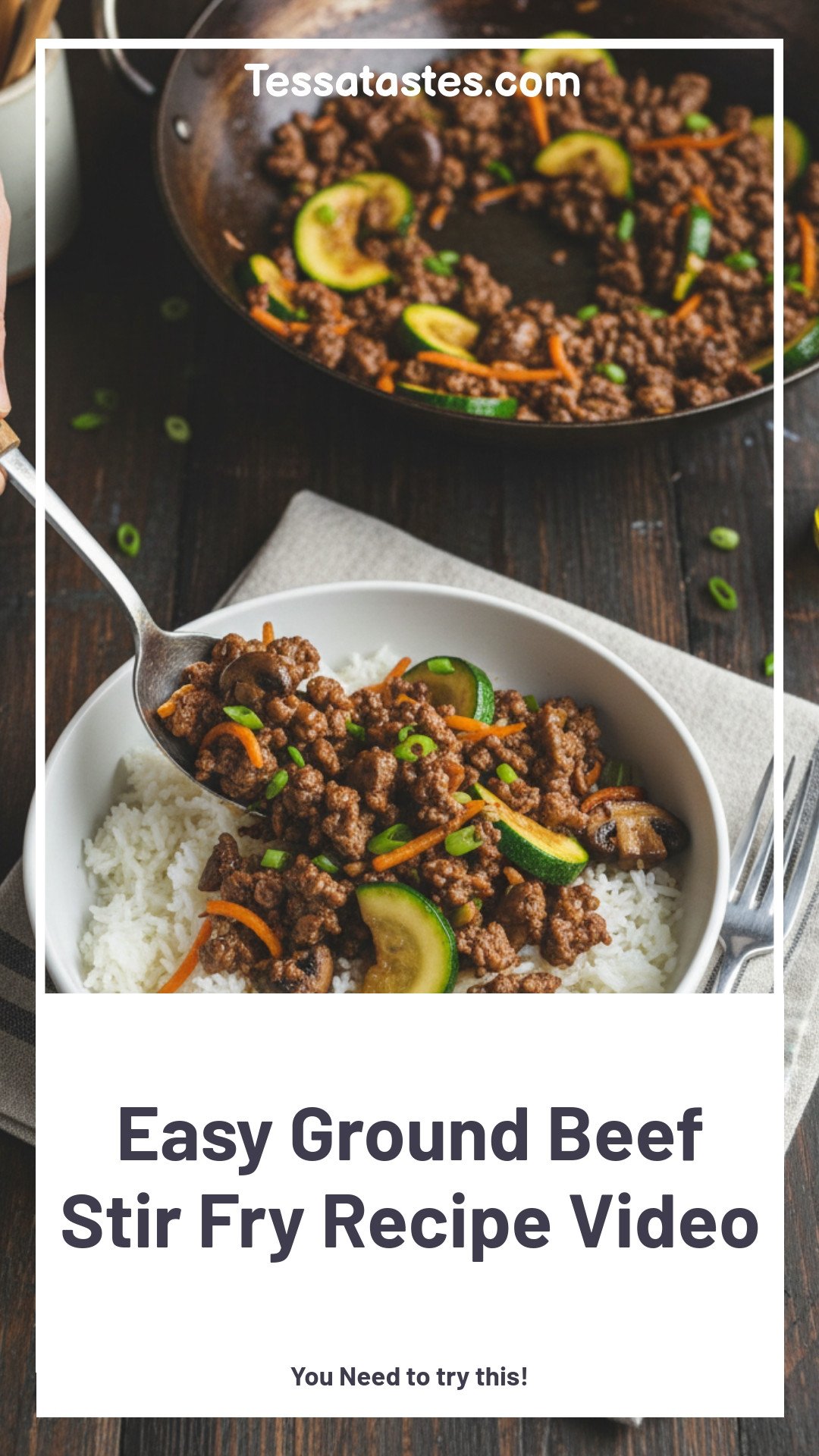 Easy Ground Beef Stir Fry Recipe Video
