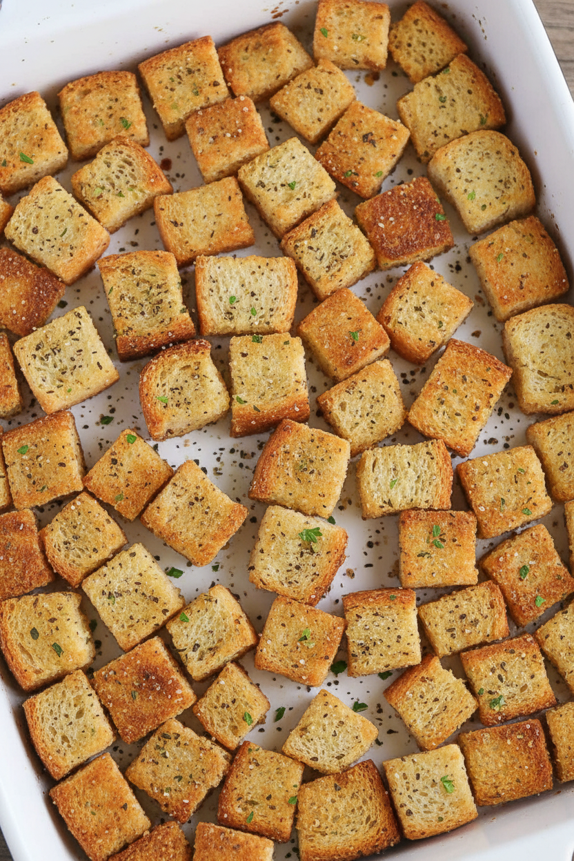 Easy Homemade Croutons Recipe for Salads