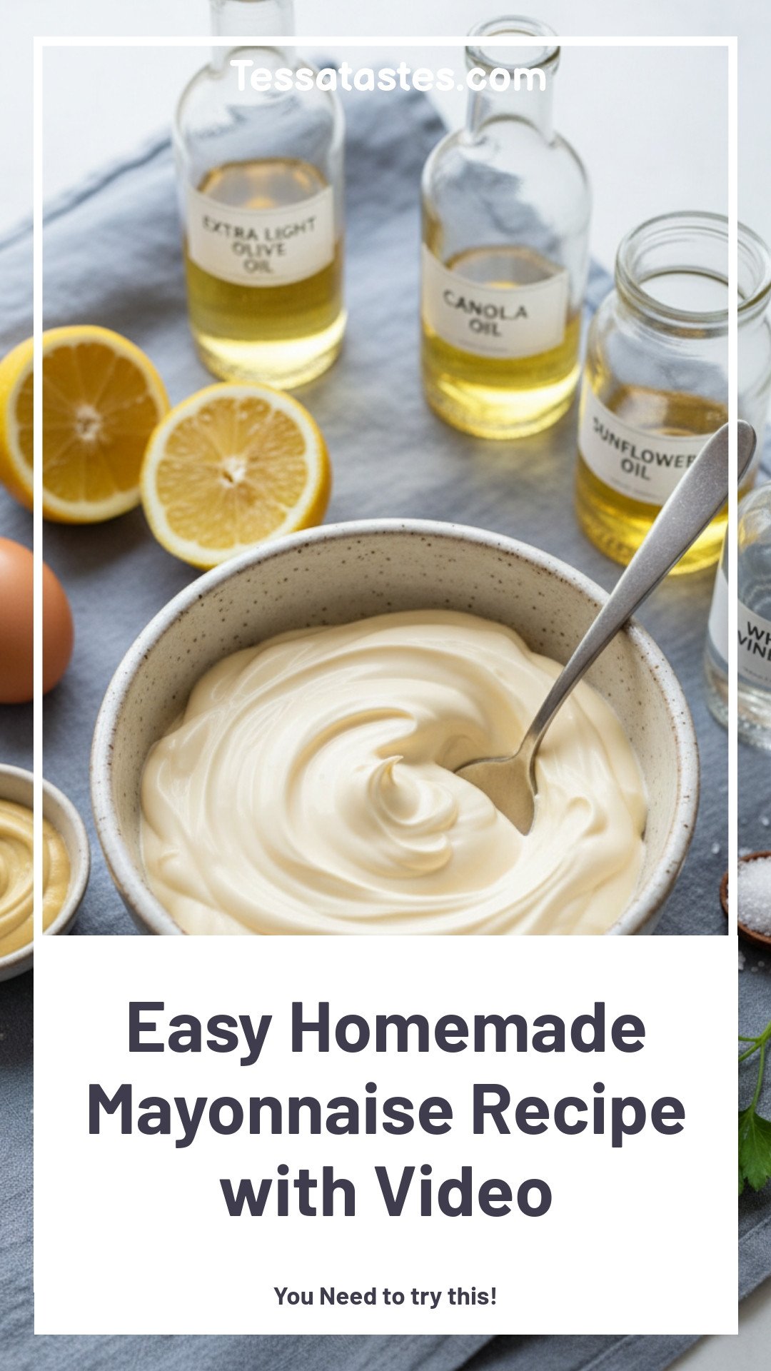 Easy Homemade Mayonnaise Recipe with Video