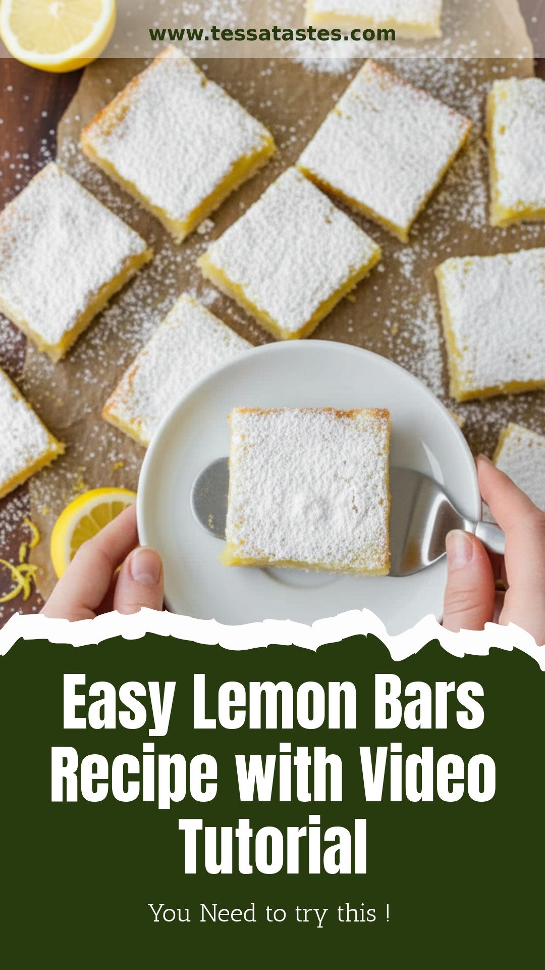 Easy Lemon Bars Recipe with Video Tutorial