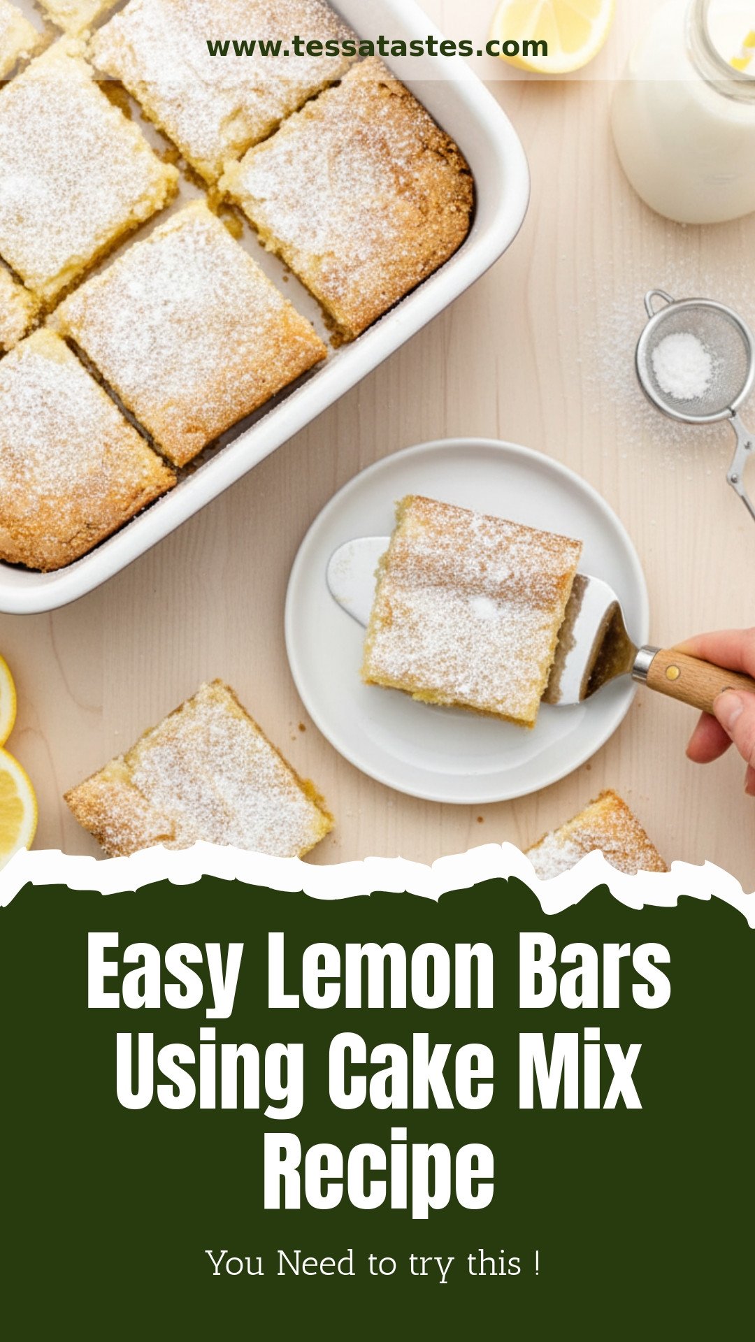 Easy Lemon Bars Using Cake Mix Recipe