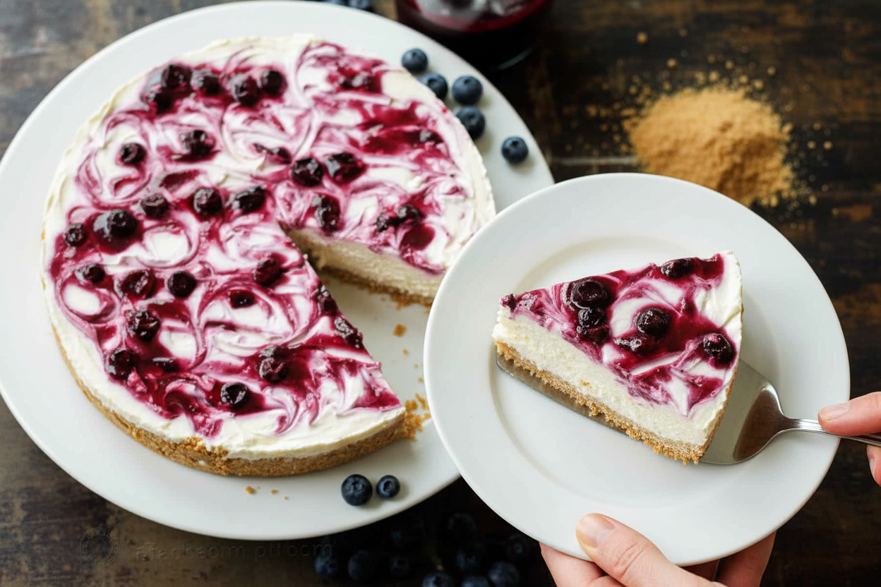Easy No-Bake Blueberry Cheesecake Recipe