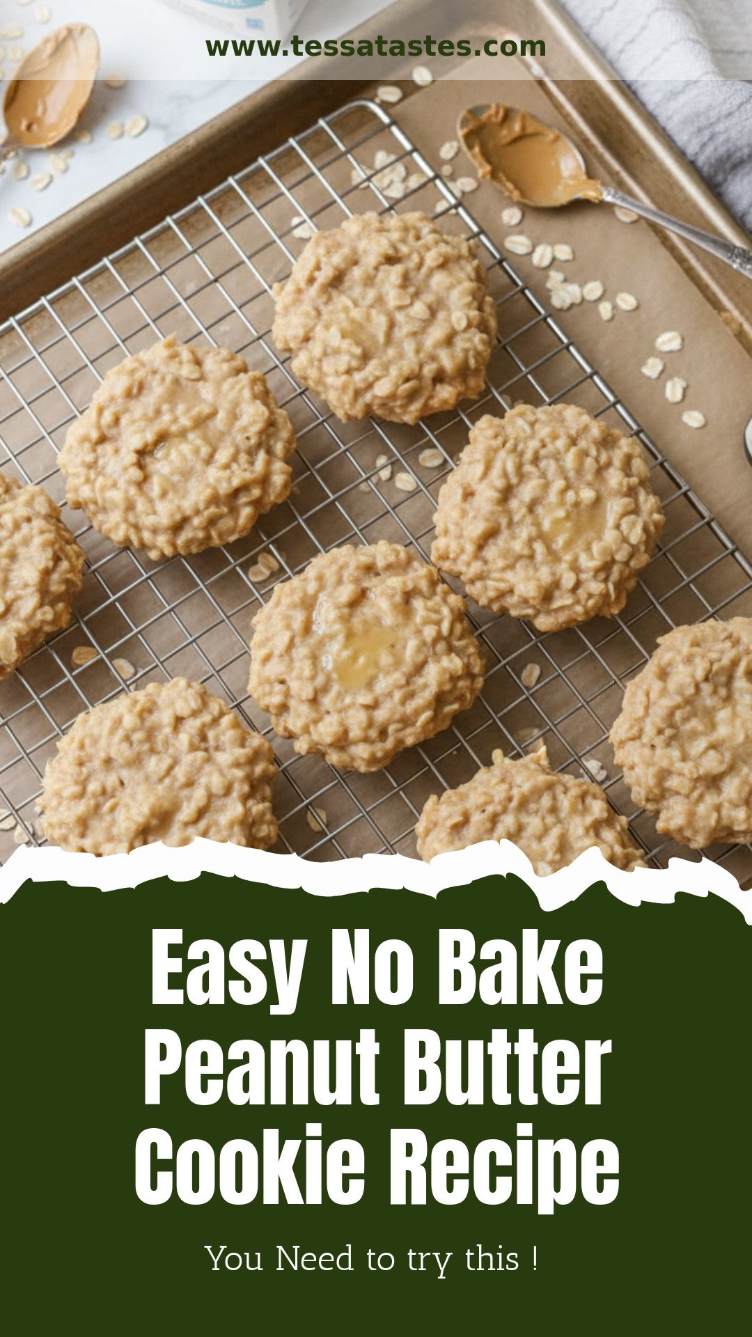 Easy No Bake Peanut Butter Cookie Recipe