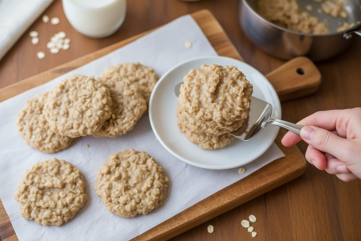 Easy No Bake Peanut Butter Cookie Recipe