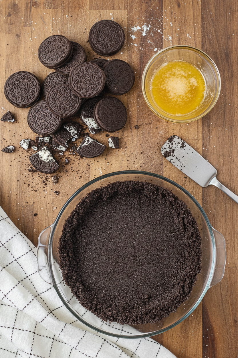 Easy Oreo Pie Crust Recipe Tutorial