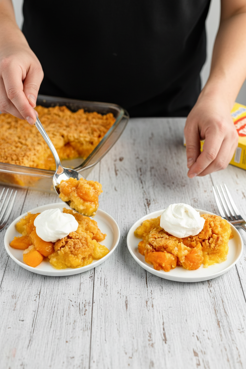 Easy Peach Dump Cake Recipe