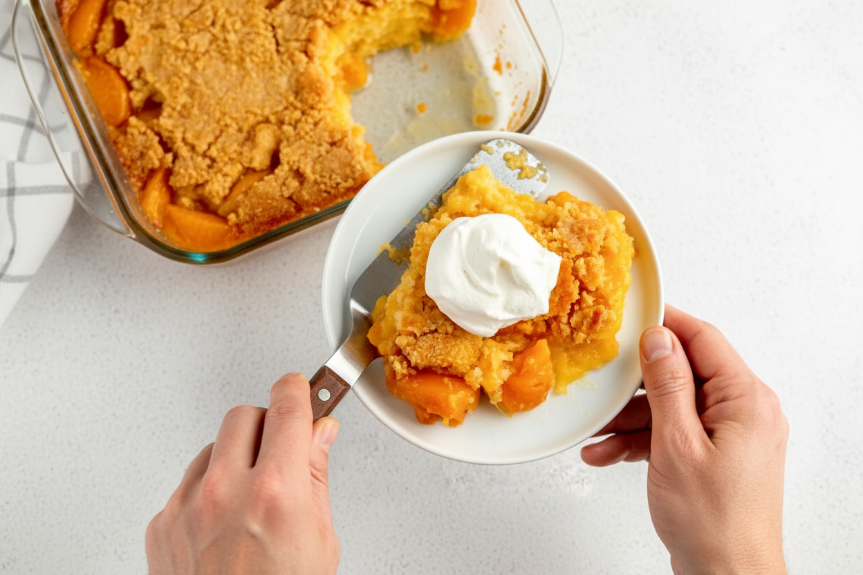 Easy Peach Dump Cake Recipe
