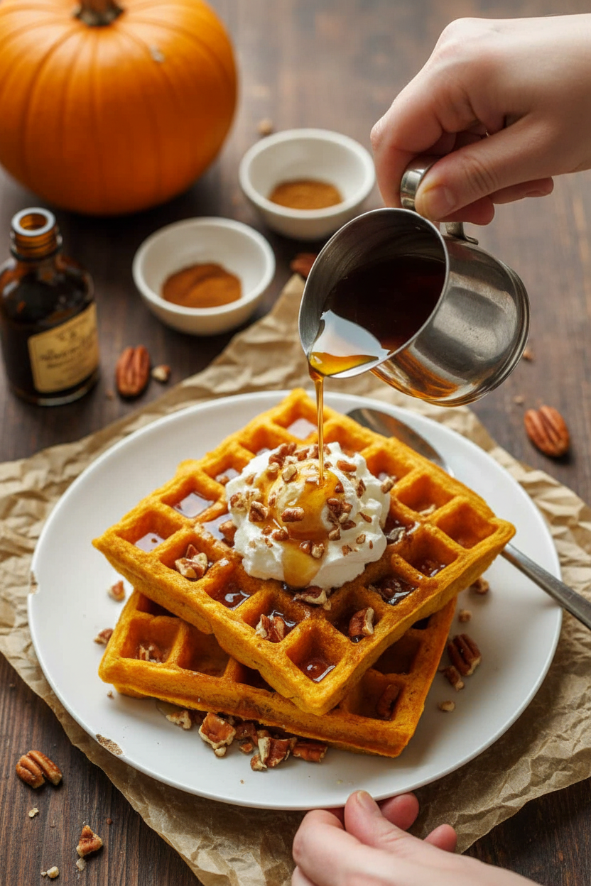 Easy Pumpkin Waffles Recipe for Fall