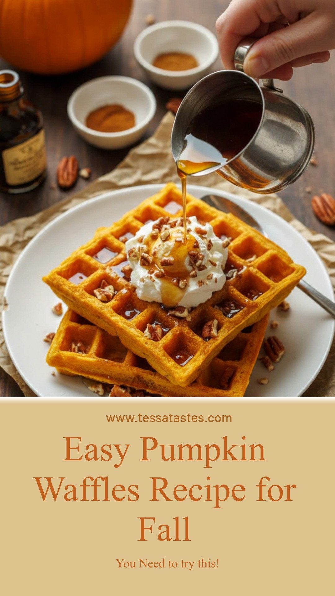 Easy Pumpkin Waffles Recipe for Fall