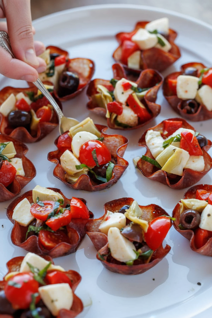 Easy Salami Cups Appetizer Recipe Video