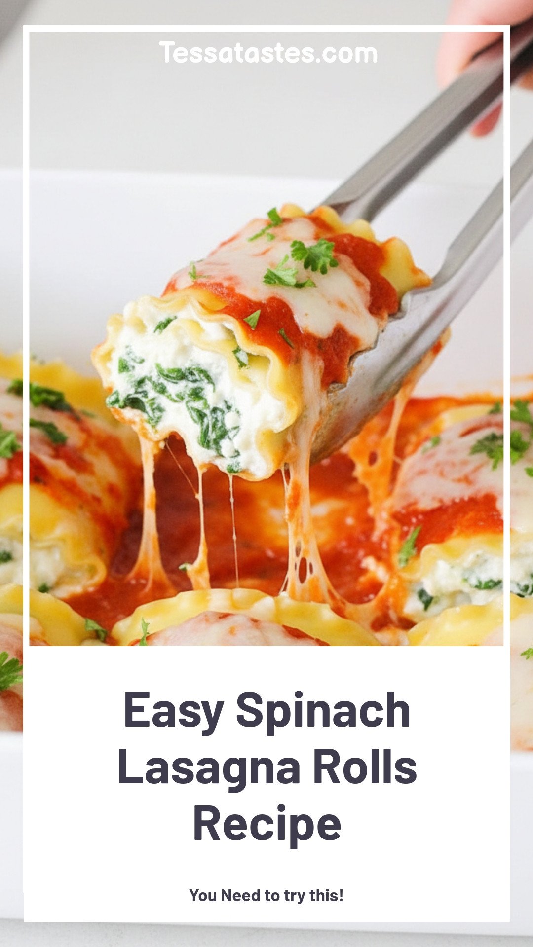 Easy Spinach Lasagna Rolls Recipe