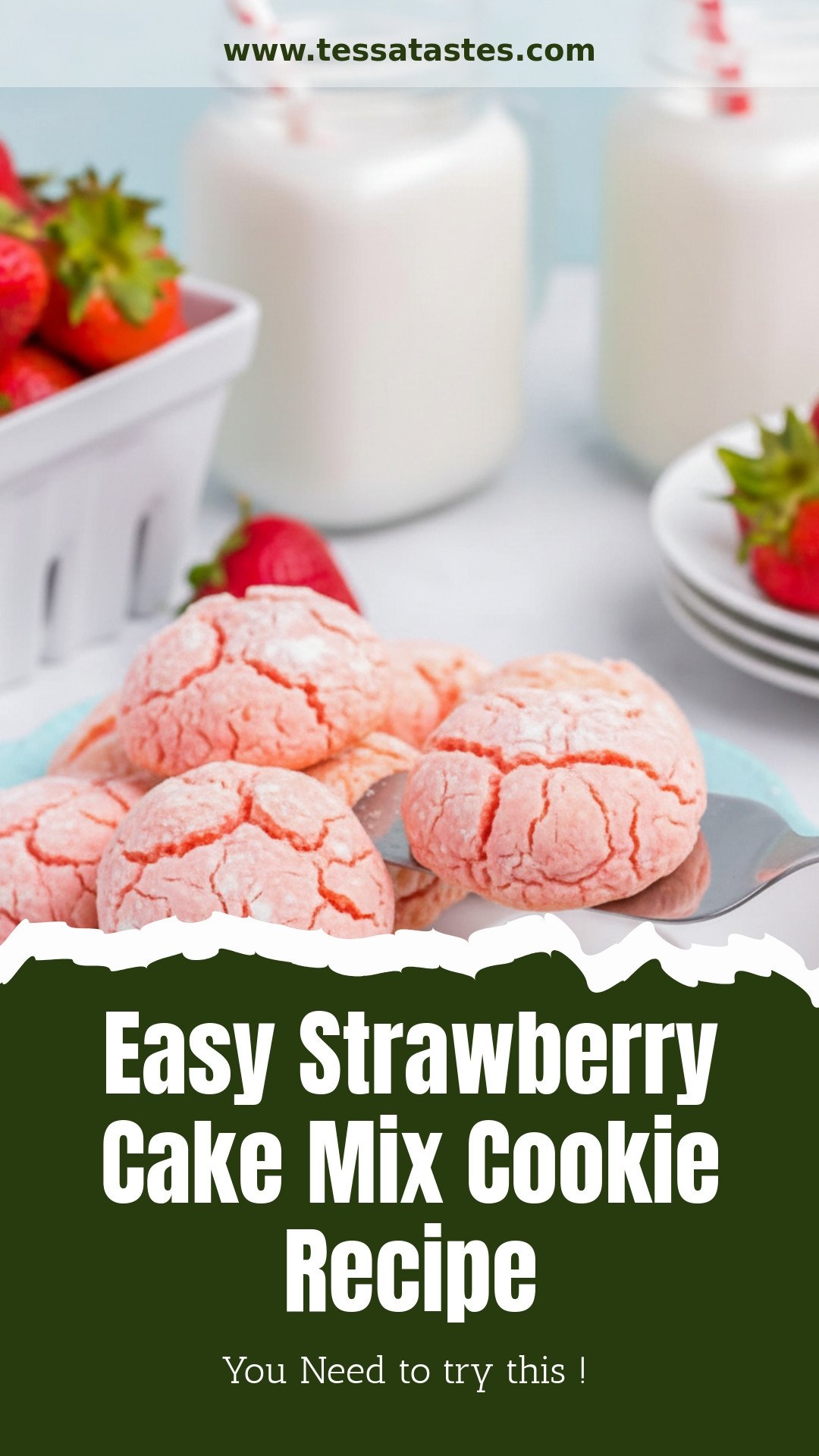 Easy Strawberry Cake Mix Cookie Recipe