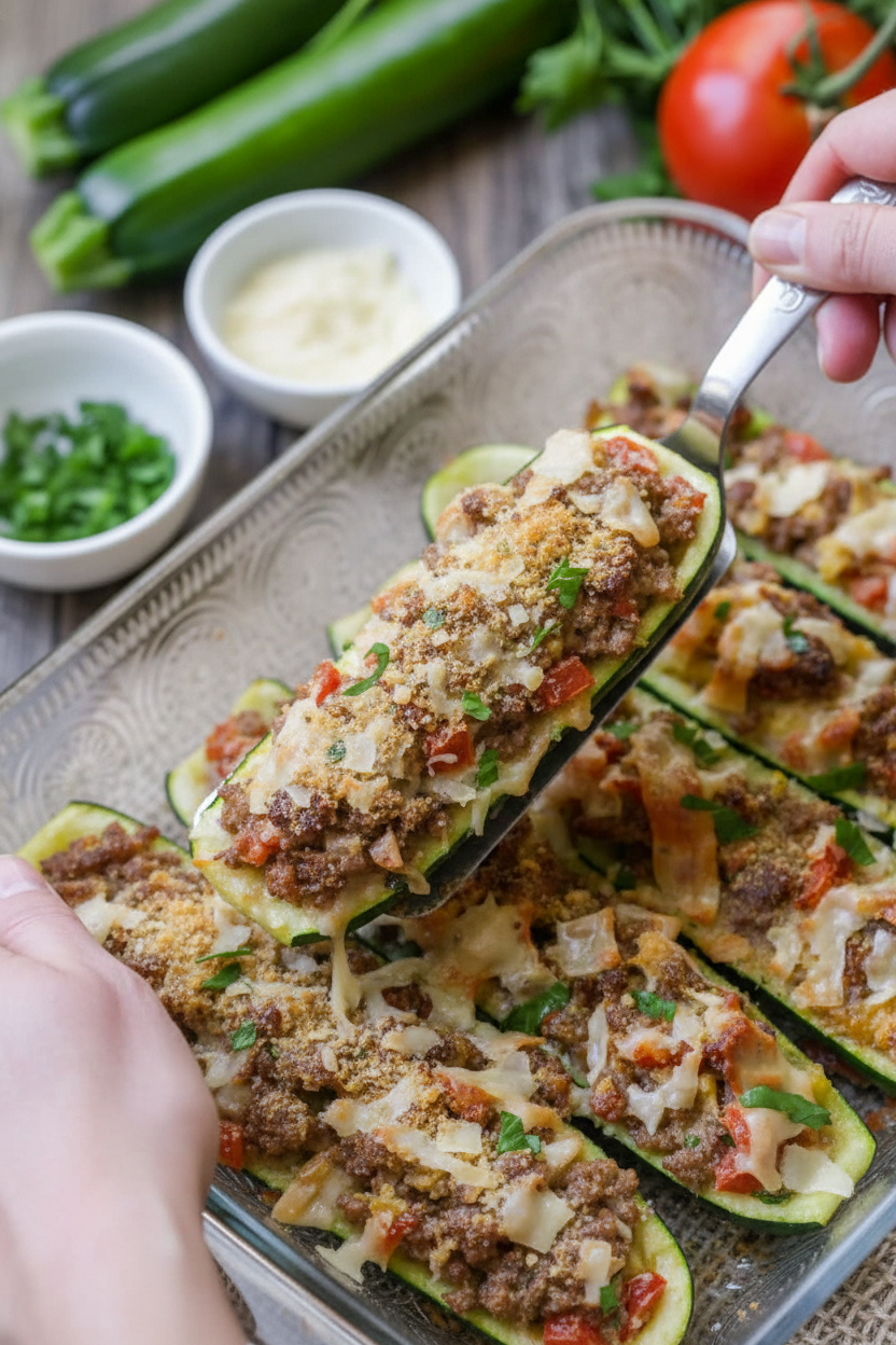 Easy Stuffed Zucchini Boats Recipe