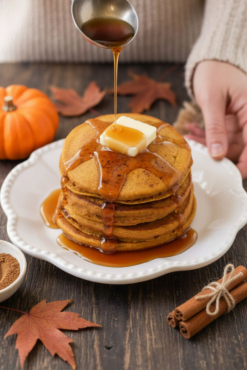 Fluffy Pumpkin Pancakes Recipe for Fall