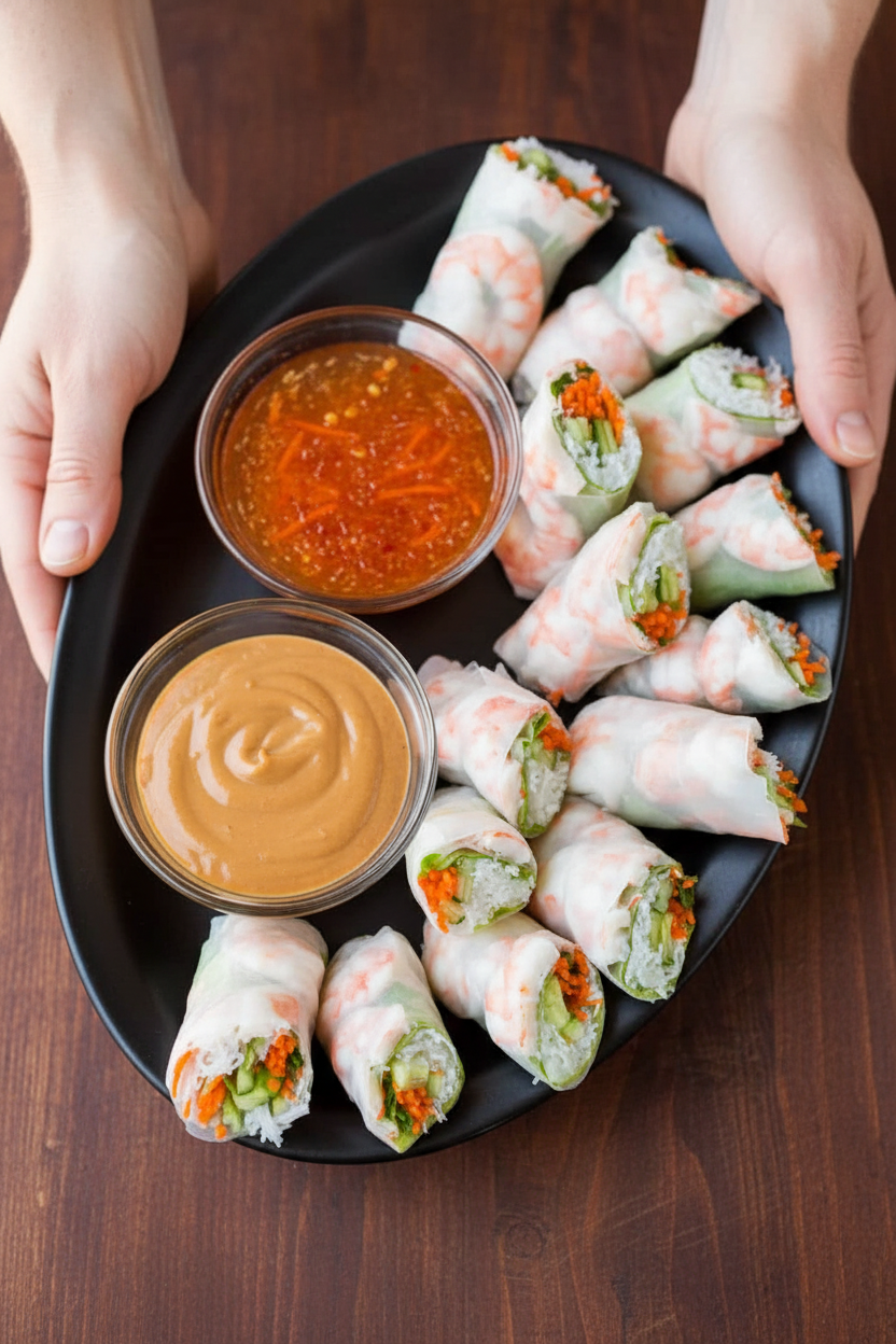 Fresh Spring Rolls Recipe with Best Sauce Video
