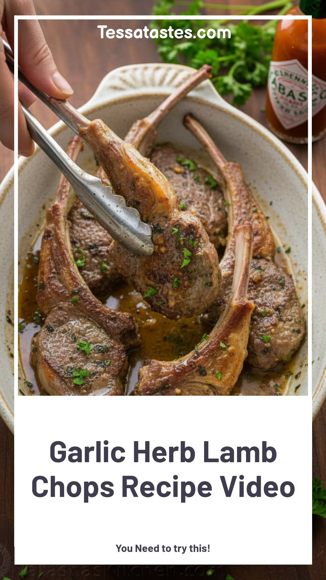 Garlic Herb Lamb Chops Recipe Video