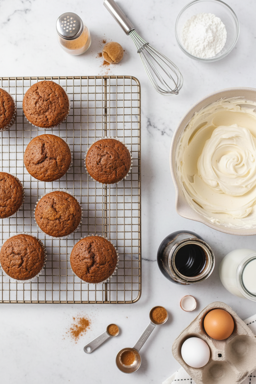 Gingerbread Cupcakes Recipe for Holidays