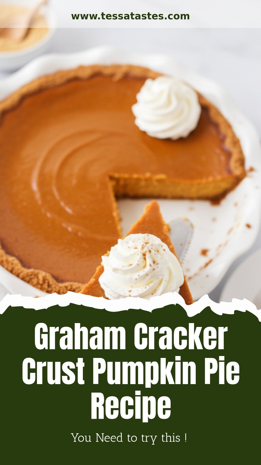 Graham Cracker Crust Pumpkin Pie Recipe